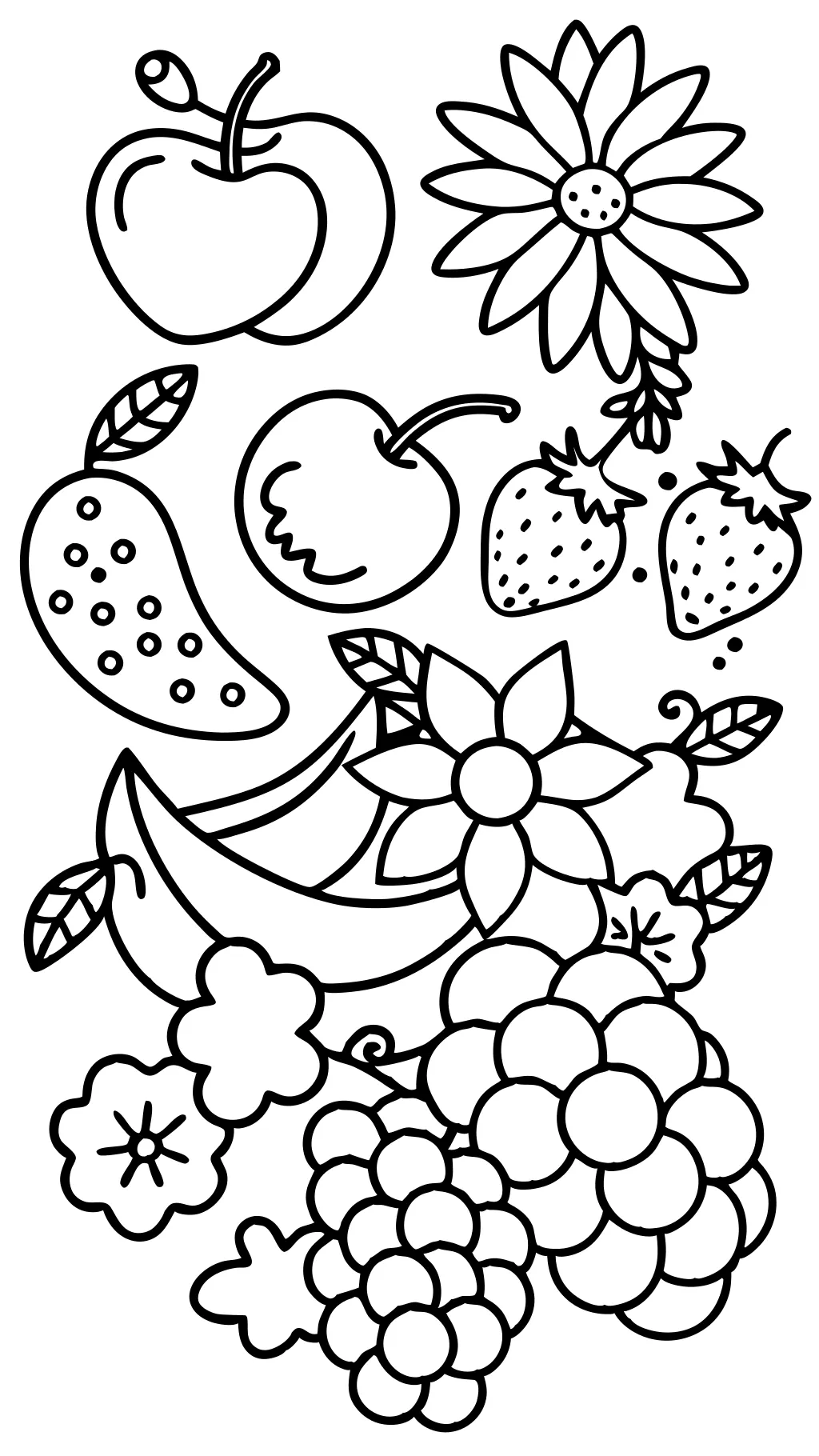 fruit coloring pages